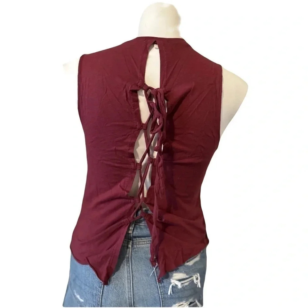 Urban Outfitters Future State Lace Up Back Muscle Tank size M
